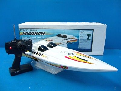 Tower Hobbies Power Vee Electric R/C RC Boat RTR TOWB03** EP AM 27MHz 