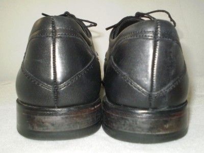 mens Florsheim cap toe oxfords full leather black 12 d  