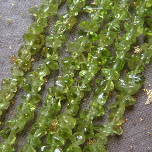 L0539 AAA Elegant Peridot Gemstone Chip Loose Beads 18  