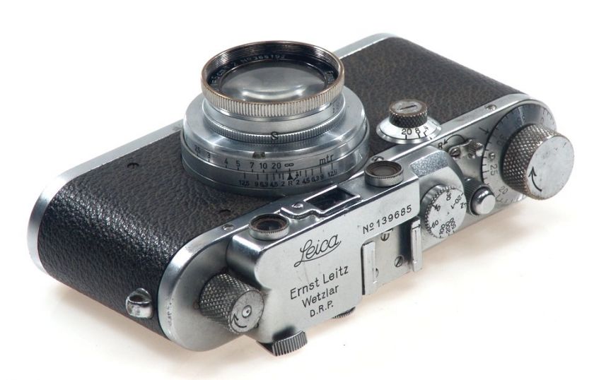 CHROME LEICA III SUMMAR 2/50mm CAMERA CASE CAP f=5cm NR  