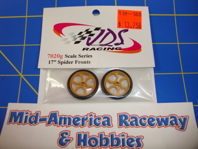 JDS 7020 17 Gold Spider Front Wheel Drag Slot Car 1/24  