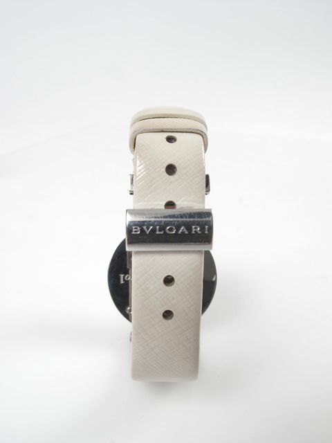 Bvlgari B.Zero1 BZ30S Diamond White Leather Strap Ladies Watch VGC 