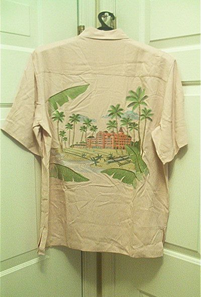 New TORI RICHARD Silk Blend EMBROIDERED CAMP SHIRT size S  