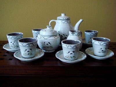 Unique Hand Crafted Ceramic Coffee Set from Mexico  