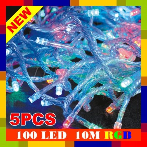 5x100 LED 10M White String Fairy Lights Xmas Christmas Party Wedding 