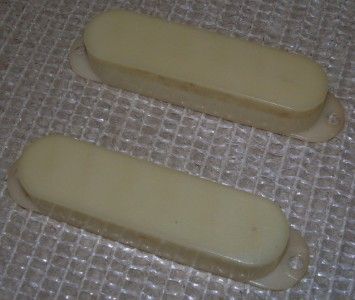 Vintage 1960s Fender Mustang White Pickup Covers #1382  