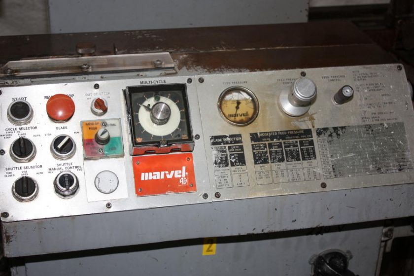 Marvel Horizontal Band Saw Model 13A 13 x 13 Capacity  