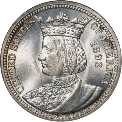 1893 25C Isabella PCGS MS65  