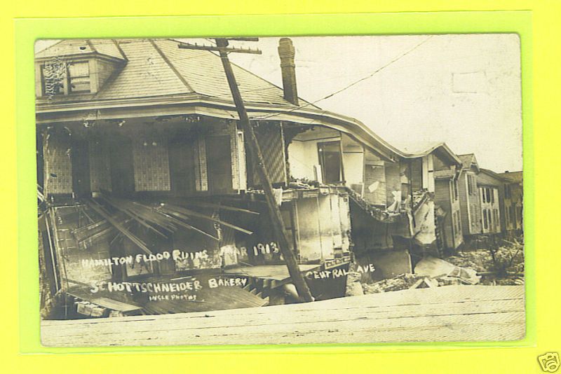 RPPC HAMILTON OHIO POSTCARD AFTERMATH OF 1913 FLOOD  