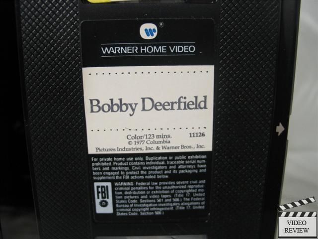 Bobby Deerfield VHS Al Pacino, Marthe Keller  