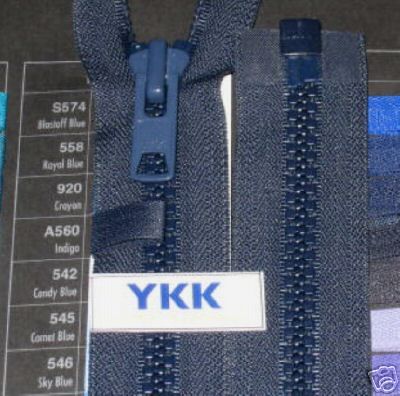 30#10 Molded Plastic Zip~XHvy~Sep~Indigo Navy A560  