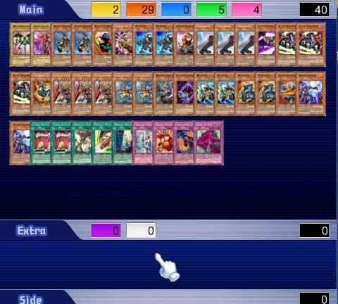 deck of x40 ( virtual ) cards for Yugioh Online 3  