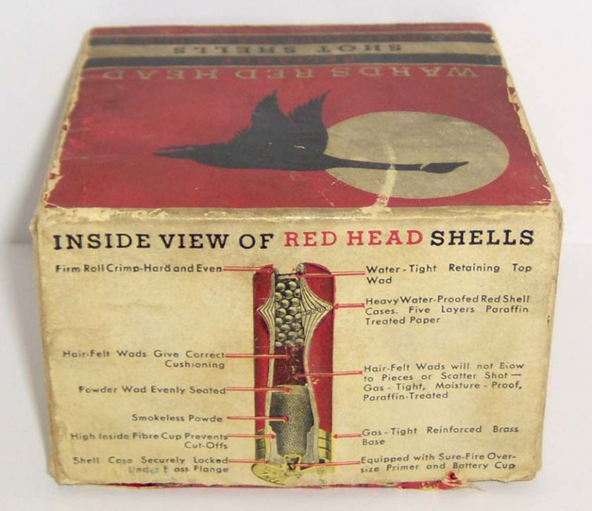   RED HEAD RELIANCE SHOT SHELLS 20 GA EMPTY SHOTGUN SHELL BOX  