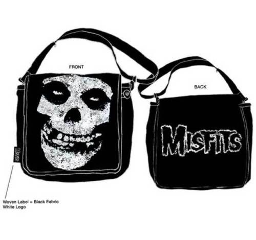 MISFITS SKULL & LOGO MESSENGER BAG  