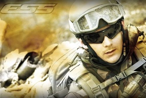 ESS CROSSBOW 2 Eye Shields, 2 Lens Hard Case Sunglasses  