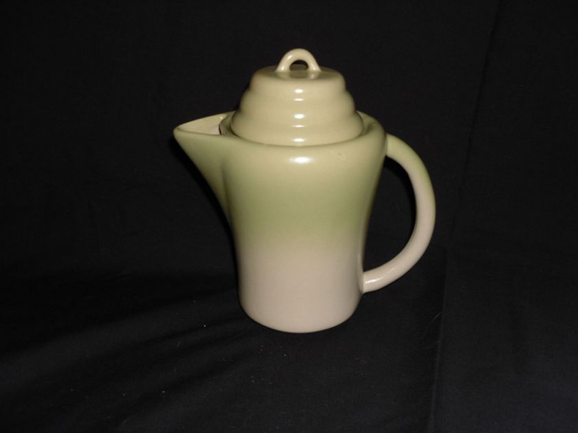 MSRF INC DESIGN STUDIO ART DECO POTTERY PALE GREEN TEAPOT  