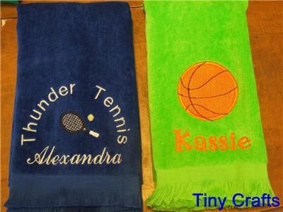 Personalized Hemmed Bowling, Golf, Sport Towel 16x26  