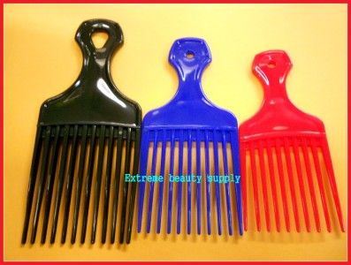   BLACK 3 SET Styling afro Comb lift HAIRDRESSING DETANGLE hair piK