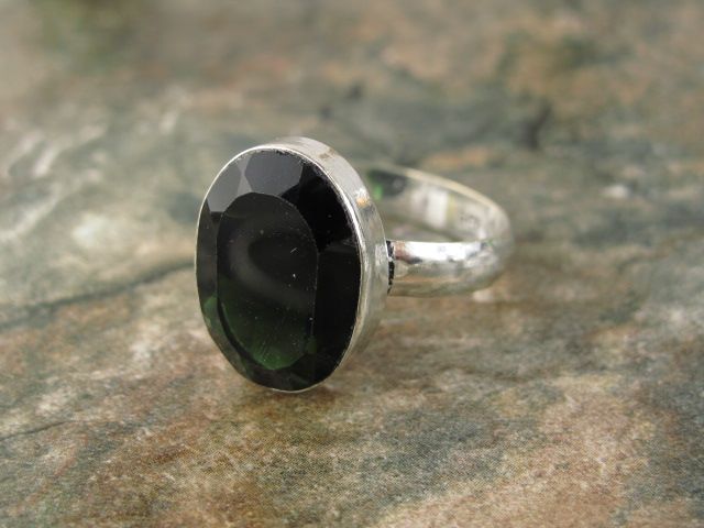 Silver Ring  size10.25 (** CHROME DIOPSIDE QUARTZ **) fantastic green 