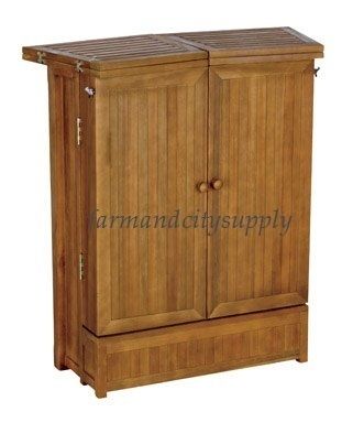    001 OUTDOOR SOLID HARD WOOD BAR CENTER 69.375x 22x 39.25  