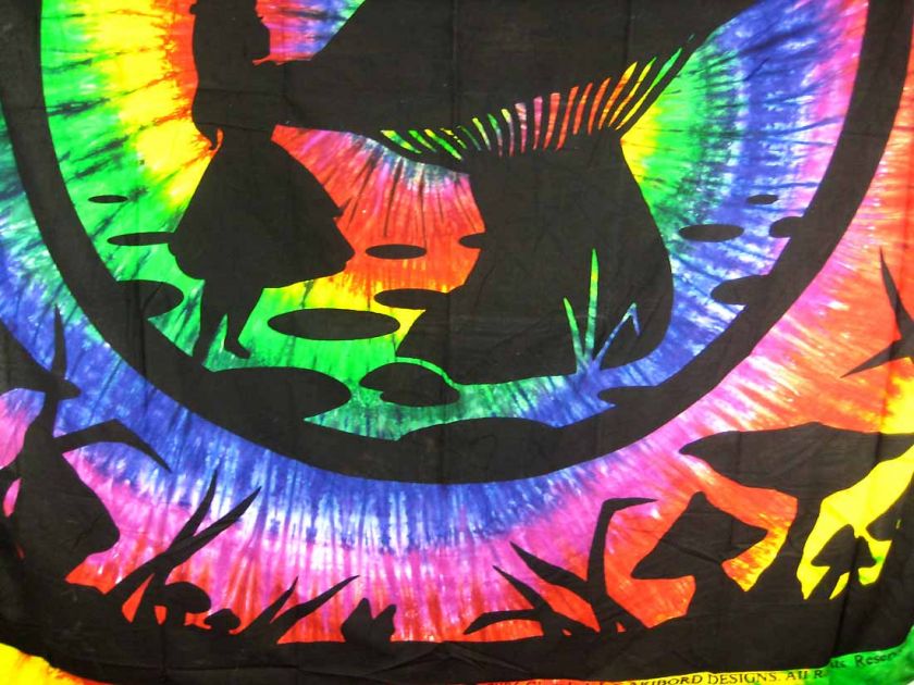 Alice In Wonderland Mushroom Tie Dye Tapestry 100 X 90  