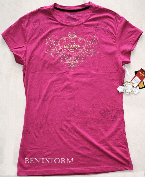 Hard Rock Cafe Honolulu Hawaii ladies COUTURE XL TShirt  