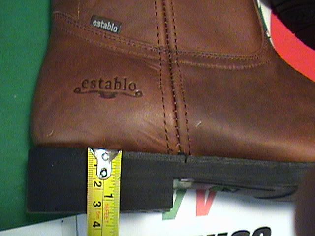 NEW establo CALFSKIN MENS roper 10 BOOT size 8 genuine cowhide work 