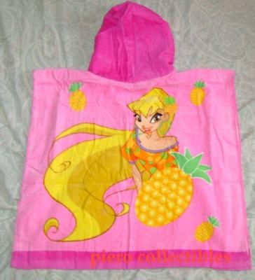 Winx Club Poncho Bathrobe Stella 100% Cotton  