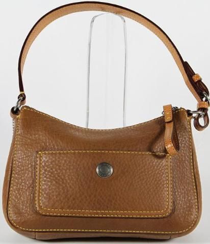 Coach Brown Chelsea Pebbled Leather Zip Hobo Bag Purse Shoulder 8E96 