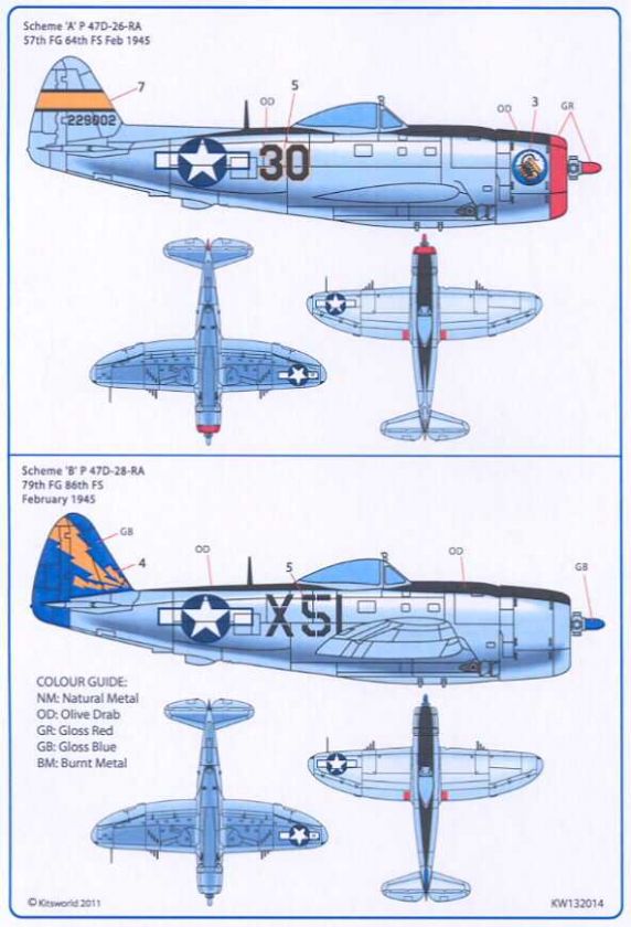 Kits World Decals 1/32 P 47D THUNDERBOLT Nose Art  