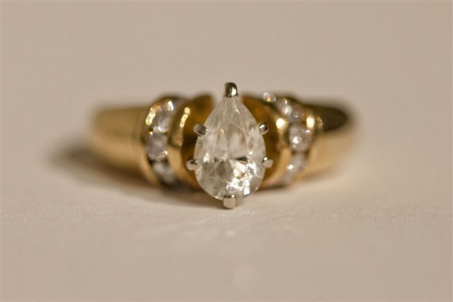 LADIES .50 CARAT DIAMOND SEMI MOUNT ENGAGEMENT RING  