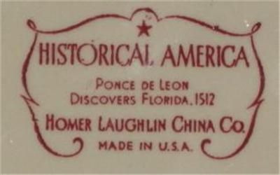 Historical America Homer Laughlin Dinner & Soup Plates  