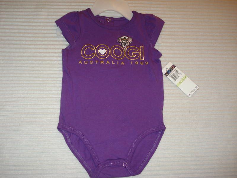 Coogi Girls One Piece Onesie Purple Size 6 9 Months NWT  