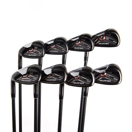 TaylorMade Burner 2.0 Iron Set 5 PW,AW,SW R Flex Graphite LH  