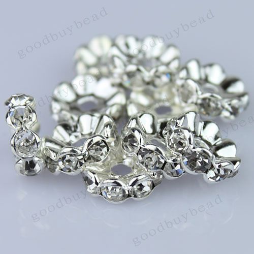   SILVER SPACER LOOSE BEADS JEWELRY FINDINGS WHOLESALE 10MM  