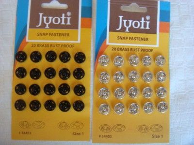 Pick your color 1 pack of 20 Brass snap fastener button