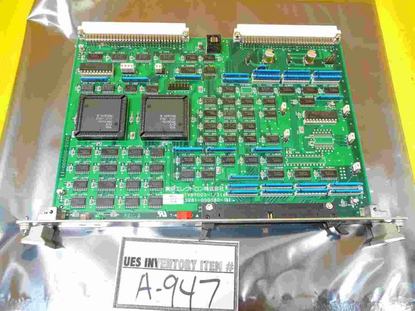 TEL P 8 Prober Control Board TVB9003 1/316 working  