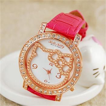 Lovely Big dial HelloKitty Girls Ladies Wrist Watch Quartz Fashion 