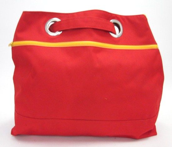 TOTE LE MONDE Red Yellow Backpack Tote Diaper Handbag  