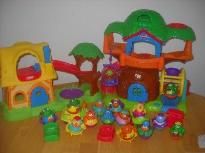 Weebles Treehouse w/Swing Storybook Cottage 15 Weebles Vehicles Lot 