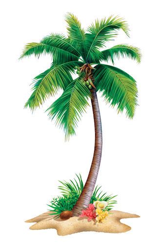 Tropical Hanging Cutouts Hula Luau Party 6ft Tall Palm Tree Cutout 1 
