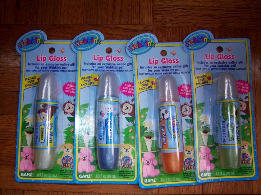 WOW Webkinz Lip Gloss   4 Different Flavors  