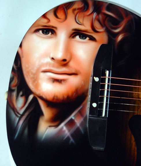 Dierks Bentley Autographed Signed Airbrush ac/el Guitar PSA/DNA UACC 