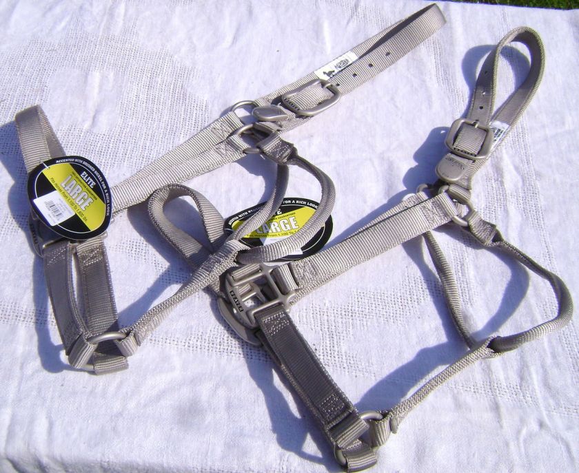 Lot of 2 NEW Weaver Elite STEEL Halter Large Horse 1100 1600 lbs Non 