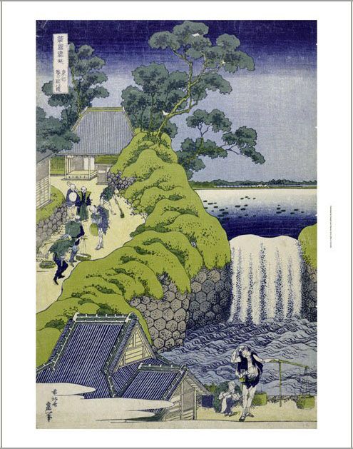 KATSUSHIKA HOKUSAI Aoigaoka Waterfall Japan PRINT  