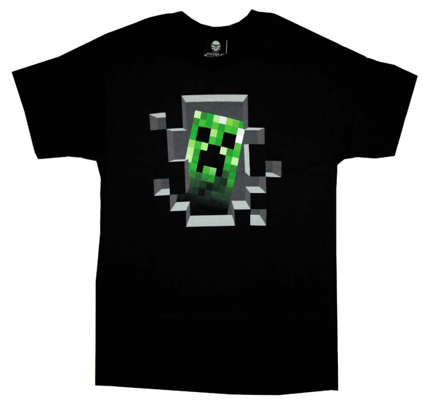 Minecraft Creeper Inside Funny Video Game T Shirt Tee  
