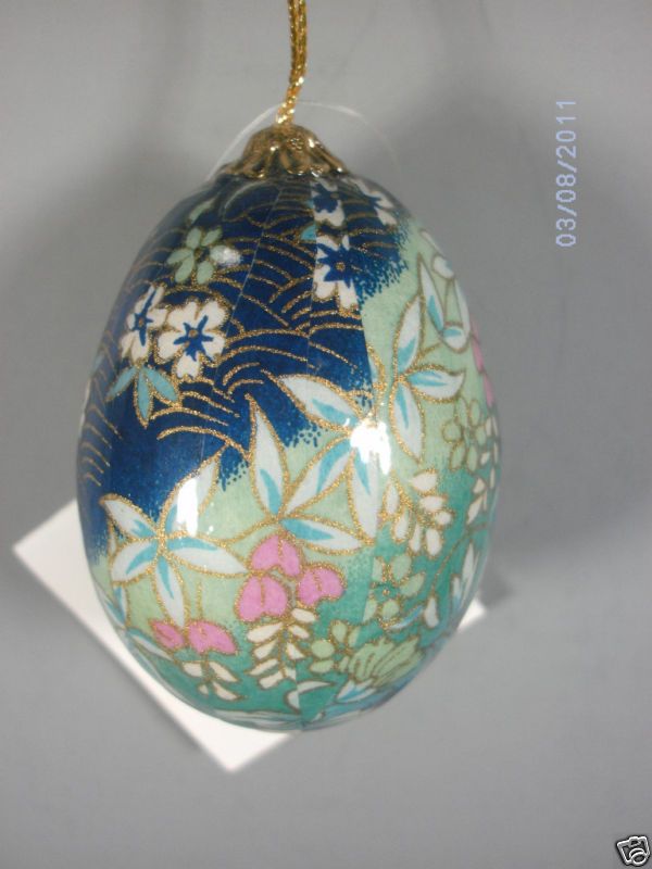 HANDMADE WASHI EGG~EGG ART~NEW~EMPTIED CHICKEN EGG  