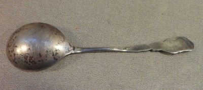 fantastic antique sterling silver spoon. 3/8 ounce. 4 x 1.