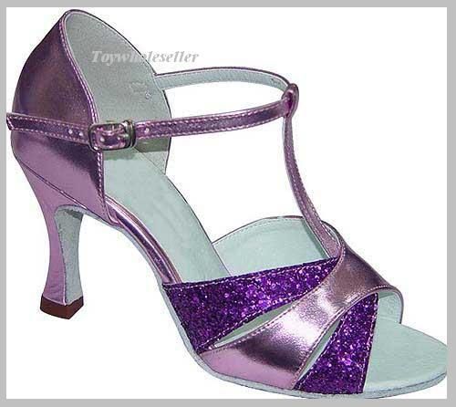Ladies Latin Ballroom Salsa Purple Dance Shoe W61  