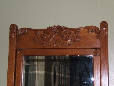 Golden Oak Side by Side Hotel Dresser w/Hatbox & Mirror  